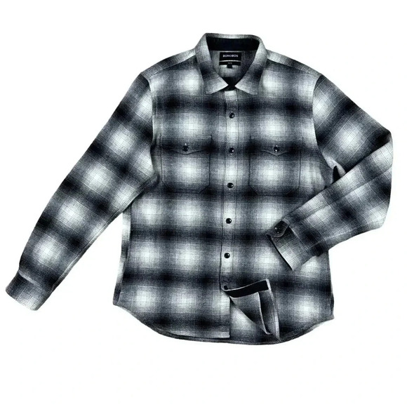 Bonobos‎ Slim fit Wool Blend Check Shirt Mens XL Buttons L/S Flannel Shaket Fall - Picture 1 of 8